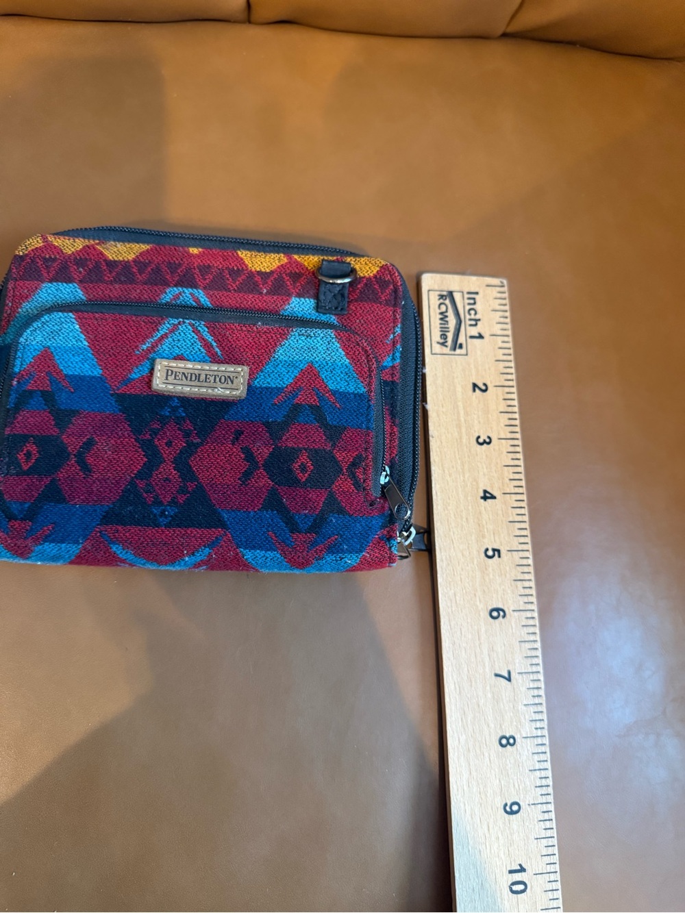 Pendleton Red & Blue Crossbody bag no strap Southwestern - Picture 7 of 8
